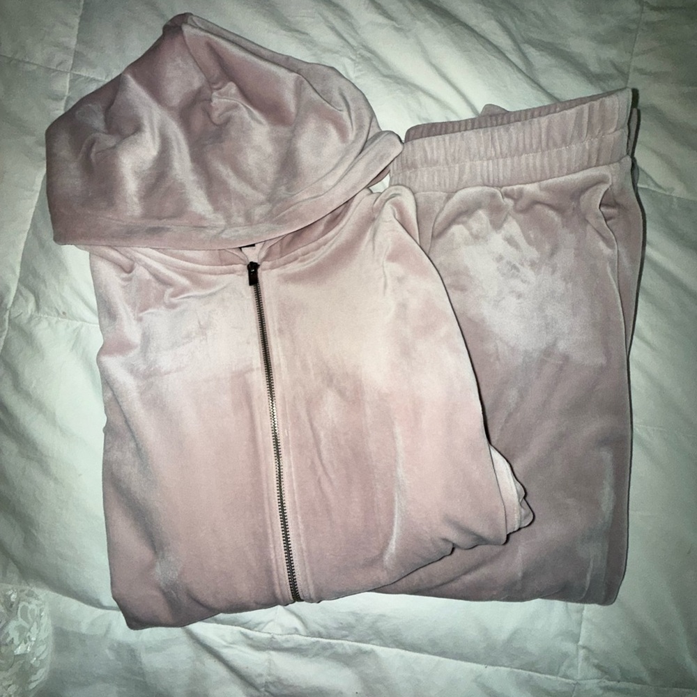 Express Soft Pink Velour Hoodie